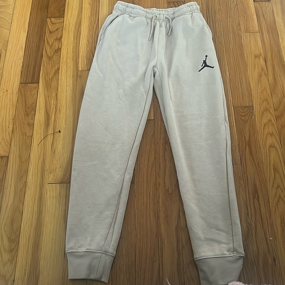 Jordan boys tan sweatpants- worn once